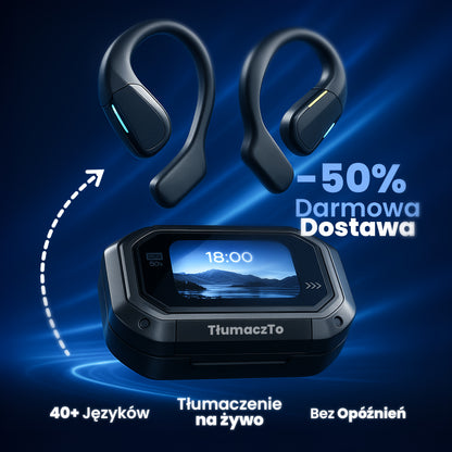 TŁUMACZ TO™ Słuchawki bezprzewodowe tłumaczące w czasie teraźniejszym